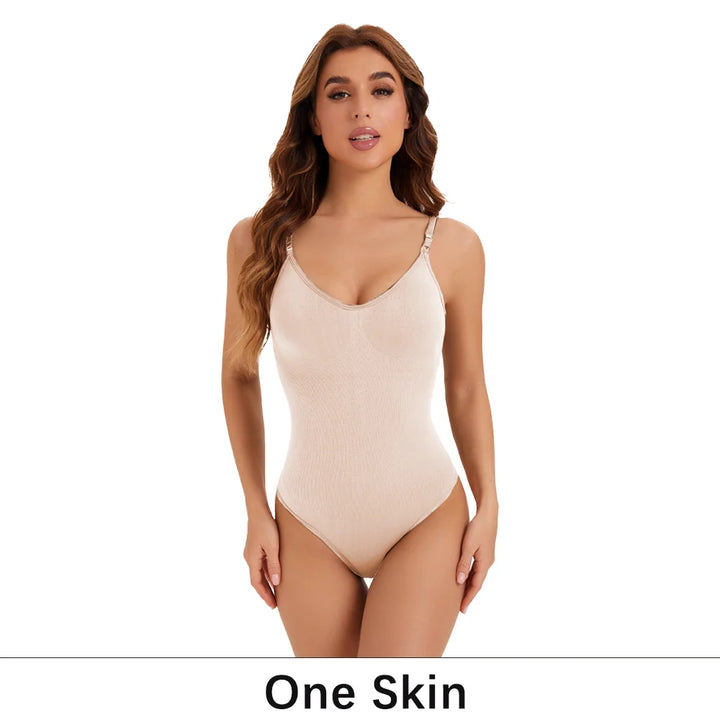 High Elastic Bodysuit for Women Tummy Control Shapewear Sexy Seamless Sculpting Thong Body Shaper Slimmer Slimming Black Tank