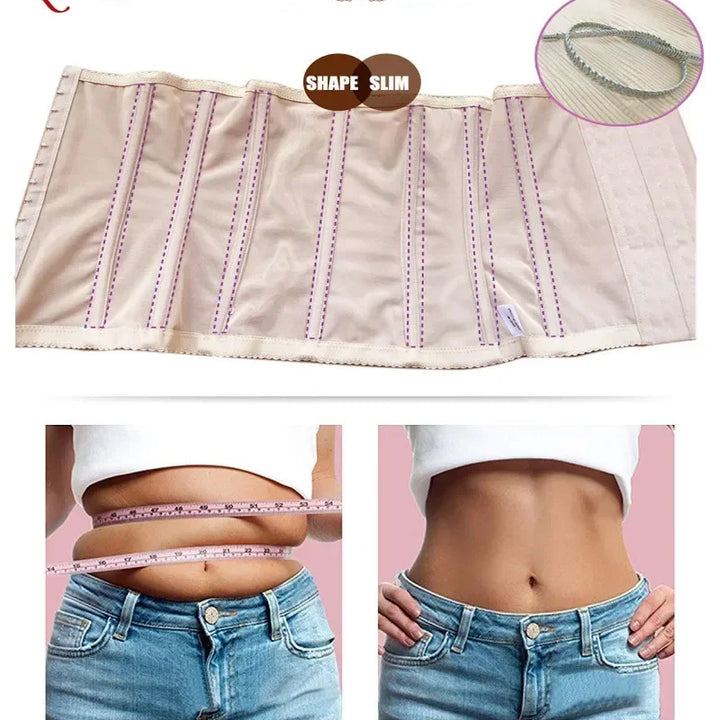 Qtree Dress Slimming Waist Trainer Belt Shapewear Women Belly Cincher Body Shaper Fat Compression Strap Girdles Firm Hook Corset