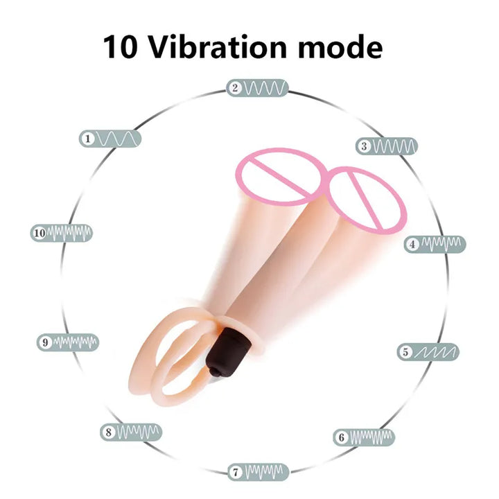 Massager Double Penetration Penis Dildo Sex Toys For Women