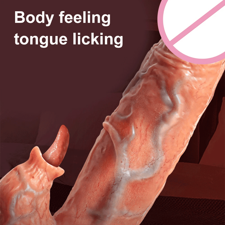 Massager Big Dildos Retractable Swinging Warming Tongue Lick Stimulator Toy
