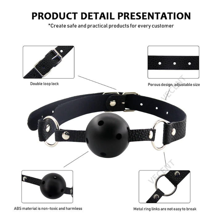 Ball Restraints Mouth For Women Couples Gag Massager Bdsm Bondage Rope Adult Games
