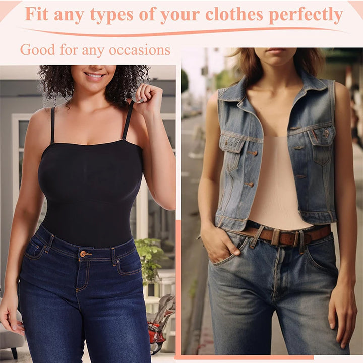 Women Strapless Shapewear Bodysuits Tummy Control Butt Lifter Body Shaper Waist Trainer Instantly Sculpt Your Body