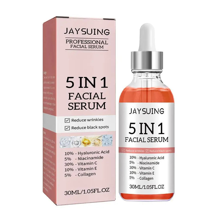 5-in-1 Hyaluronic Acid Serum For Moisturizing Whitening Anti-aging Vitamin C And Pore Reduction - Jaysuing.