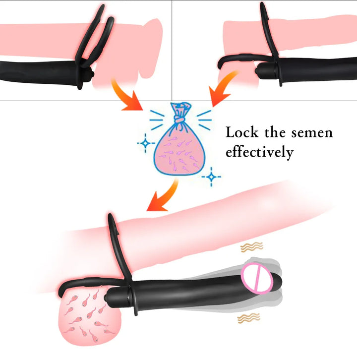 Massager Double Penetration Penis Dildo Sex Toys For Women